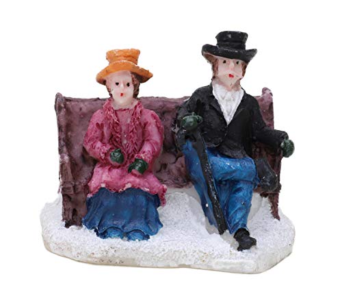 Toyland® Mini Resin Christmas Collectible Ornament - Village Scene Accessories - Xmas Figures (Couple & No Baby 2 Inch)