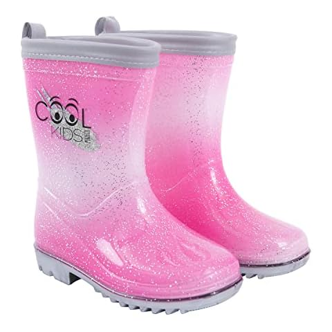 Botas de Agua Niña Degradadas Rosa y Blanco con Purpurina Cover