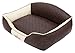 Produktbild Hobbydog XLELIBBB1 Hundebett/Sofa/Korb Elite mit Kunstleder, braun/beige, XL 84 x 65 x 28 cm