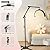 Half Moon Light for Lash Tech, LED Floor Lamp with Wheeled Base, Lash Light for Eyelash Extension, Tattoo Artists, Beauty, Adjustable Brightness, Phone Holder