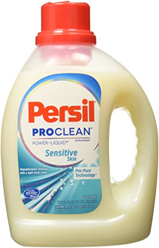 Persil Laundry Detergent Liquid, Free and Sensitive, Unscented and Hypoallergenic for Sensitive Skin, 100 Fluid Ounces, 64 Loads