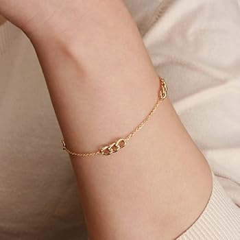 Amazon | 18k k18 ホワイトゴールド レディース ブレスレット アズキ