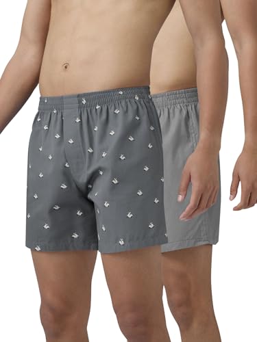 Image of XYXX Men's Remix Regular Fit Cotton Printed Boxer with Dual Pocket & No Marks Waistband (Pack of 2)