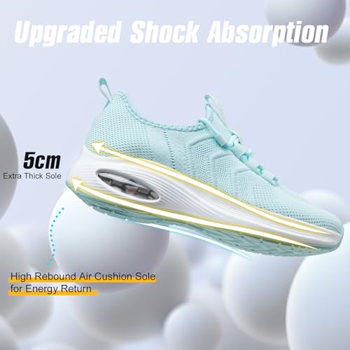 Image of Wide Toe Box Shoes Women Extra Wide Width Sneakers Air Cushion Road Running Shoes Ultra Light Tennis Gym Workout Training Shoes Breathable Walking Shoes with Arch Support