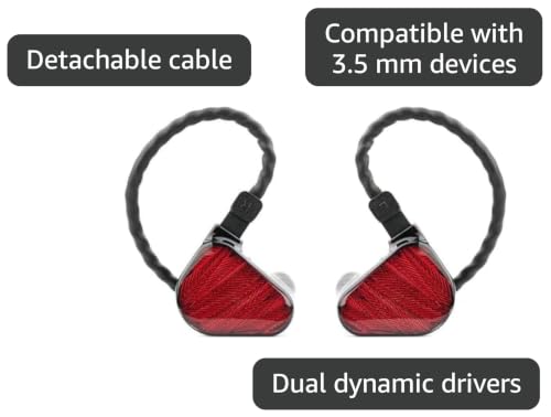 Image of TRUTHEAR x Crinacle Zero: RED Dual Dynamic Drivers in-Ear Headphone Gaming Earbuds HiFi Wired Earbuds