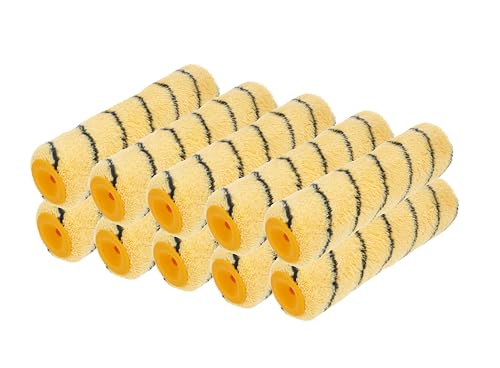 Hardy Working Tools 10 Stk. Farbwalze-Set 25 cm Malerwalze Hardstar 13 mm Malerrolle Ø 48 mm mit Bezug aus Polyester Farbrollen-Set mit Duo-System Wandfarbwalzeset
