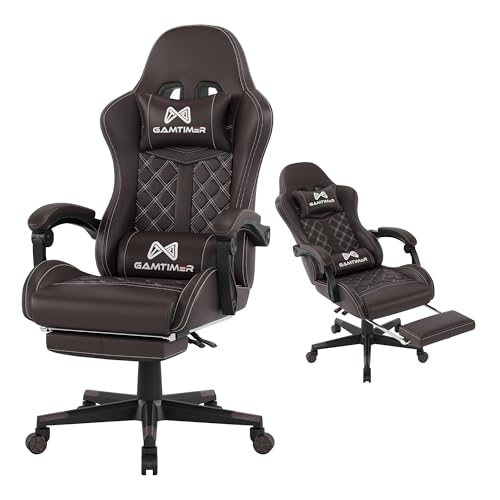 Gaming Chair 400 lbs, High Back with Footrest & Lumbar