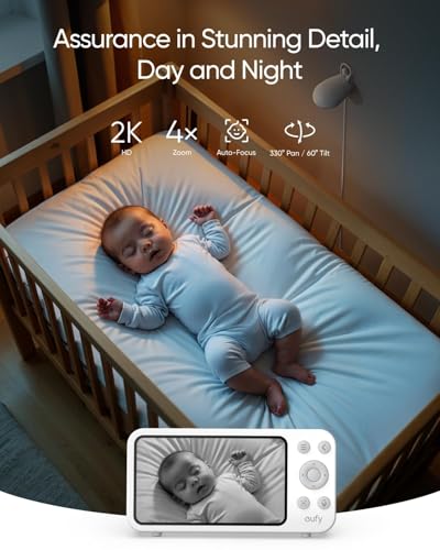 Image of eufy Security Baby Monitor E20 with 2K HD Camera, 5'' 720p Display & Baby Monitor E20 Add-On Camera, 2K HD Resolution (Bundle)