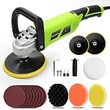COMOWARE Buffer Polisher for Car Detailing, 7 Inch/6 Inch Car Buffers and Polishers Kit, 6 Variable