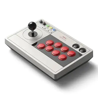 8Bitdo Retro Arcade Fight Stick with 8-Way Joystick, Macro Buttons, Turbo, for Switch and PC
