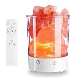 LENUMB White Noise Himalayan Pink Salt Lamp,Authentic Himalayan Salt Rocks, Remote Control with 5 Levels Brightness,White Noise Machine, Sleep Sound Machine with 21 Sounds, 2 Bulbs, for Indoor Living