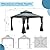 Domi Hardtop Gazebo 12x12FT, Outdoor Gazebo with Galvanized Steel Double Roof, Aluminum Frame, Built-in Gutter System, Curtain and Netting, Metal Gazebo Pavilion for Patio Deck Garden, Grey