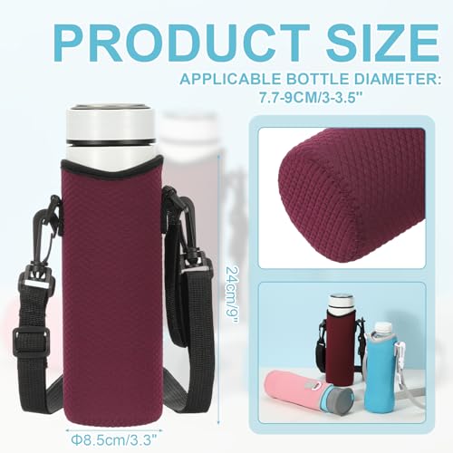 Funda para botella de agua de neopreno roja ideal para tus excursiones al aire libre 3