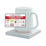 SOLUM Smart Warmer, Wärmetasse, Weiß, 440 ml, 2 Stunden kabelloser Betrieb, für Büro und zuhause + 20 € Wunschgutschein