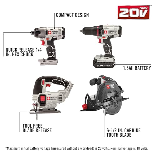 PORTER-CABLE 20V 8-Tool Set