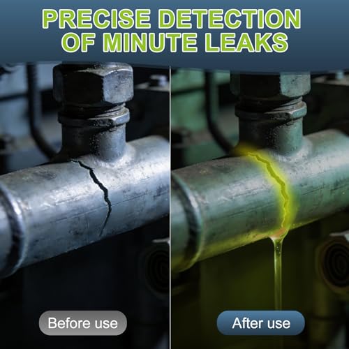 WEILAOK Uranin Färbemittel, Universal Markierungsfarbstoff Pulver, Wasserfärbemittel Zur Leckageortung Enthält Messlöffel, Fluorescin Leckortung Farbe für Sanitär, Dach, Autoklimaanlage, Pool, 30g