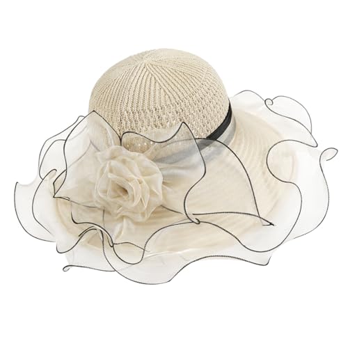 Sombrero de verano con volantes para mujer