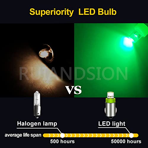 Ruiandsion BA7s 3898 LED Bulb 12V Verde Pack 10 miniatura 4