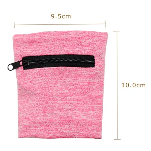 Image of boshiho Unisex Zippered Wristband Pouch Runner's Wrist Pocket Reversible Wrist Wallet