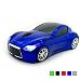 Produktbild TDRTECH Kabellos Maus, 2.4 Ghz 3D DPI 1600 Cool Sportwagen Form Wireless Mouse Gaming-Mäuse für PC Computer Laptop Notebook (Blau)