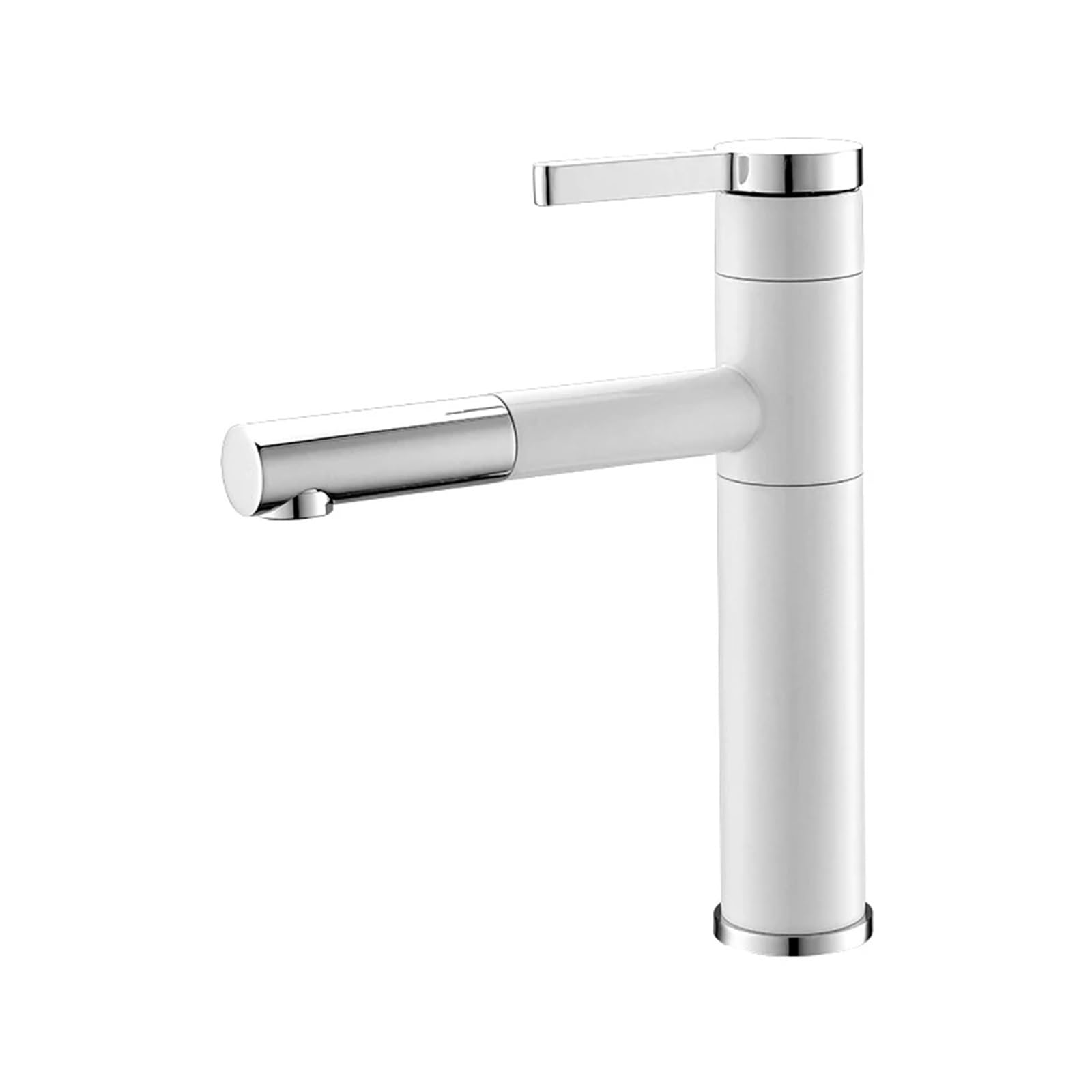Grifo de agua extraíble y mezclador de lavabo giratorio monomando para agua fría y caliente