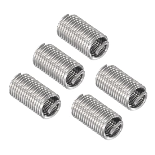 Image of CoCud Wire Thread Inserts, 3/8-16 UNC 3.0D 20mm Length, 304 Stainless Steel Wire Screw Sleeve Insert Helical Type Coiled - (Applications: for Automotive Repairs), 5pieces