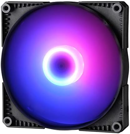 Phanteks (PH-F140SK_DRGB_PWM) SK140 DRGB PWM Fan, 140mm Fan, high Airflow Nine-Blade Design, DRGB Lighting, Rubber dampening washers - Black