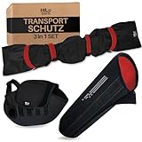 HiLo sports 3-teiliges E-Bike Transportschutz Set - Akku Schutzhülle, Motor Schutzhülle & Lenker Hülle - Elektronik-Schutz - Schützt vor Regen, Spritzwasser & Schmutz - Für alle Fahrzeuge (Rot)