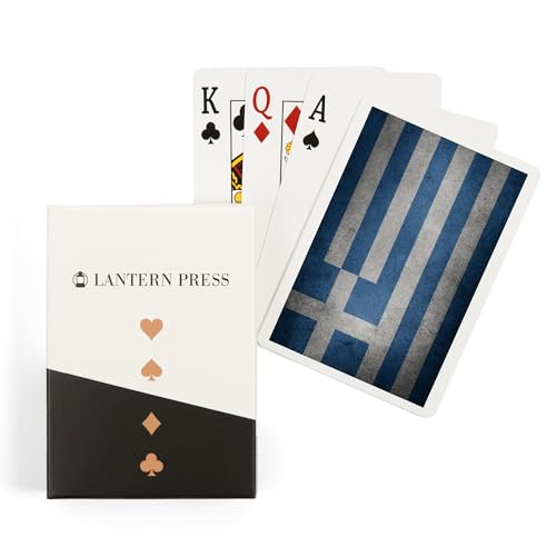 Baraja de 52 cartas tamaño póker Grecia diseño grunge