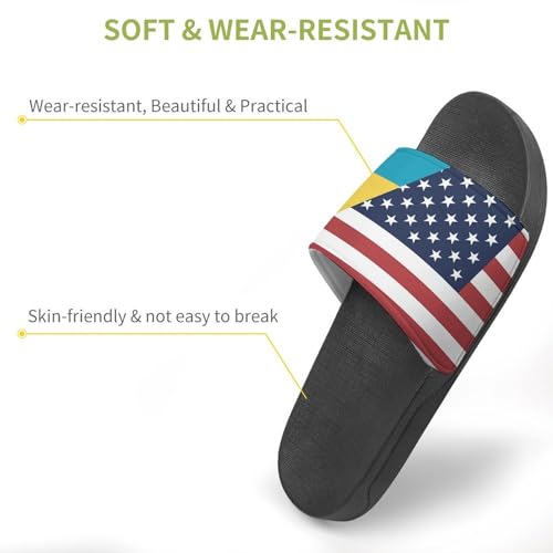 U.S. Bahamas Flag House Sandals Non-Slip Bathroom Slippers Beach Summer Shoes for Men Women3
