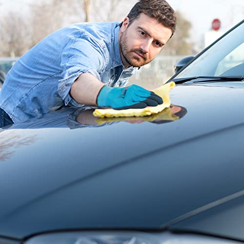 Hphst C2001 Waterproof Work Gloves 15 Gauge Grip Double Coated Nylon Gloves With Comfortable Latex Foam For Multipurpose Use (Medium, 1 Pair) #TOP4