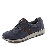 Passform: K - überweit Waldläufer 632004 12 Herren Sportiver Schnürschuh aus Nubukleder Lederfutter, Groesse 42, Marine