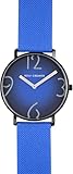 Rolf Cremer Flat 44V orologio da polso blu acciaio inossidabile 44mm movimento al quarzo cinturino in plastica riciclata con sughero, impermeabile a 3 bar