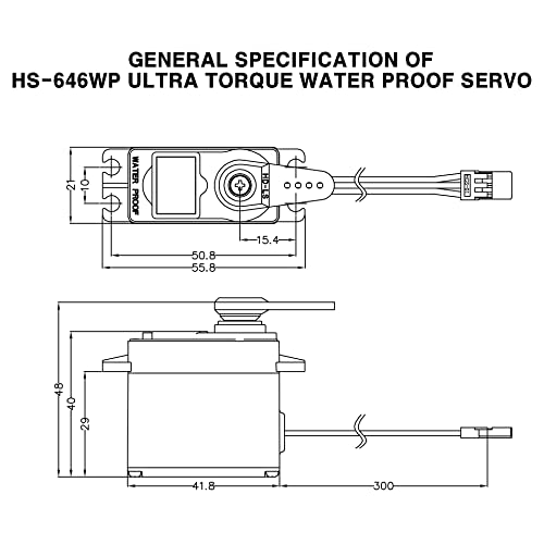 Hitec 32646W Hs-646Wp Water Proof Analog Servo (Ip-67 Rated) #TOP5