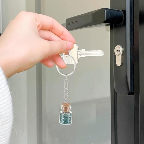 Bouteille en verre miniature avec liège pour ranger vos mini perles
