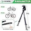 RBRL Béquille de vélo à double jambe, support central robuste et réglable, support pour vélos réglables de 24 à 29 pouces, en alliage d'aluminium, support de rangement #1