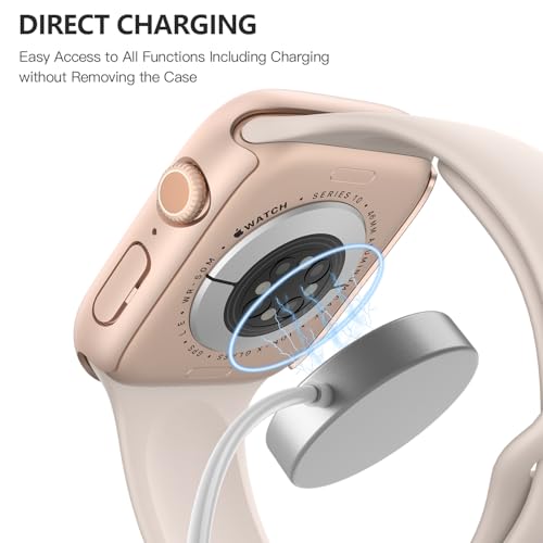 Image of Misxi Case with Screen Protector for 46mm Apple Watch Series 11 /10 | 2-Pack Cover with Tempered Glass for 11 /10, Scratch Resistant Sensitive Touch Protection, 1 Rose Gold + 1 Transparent