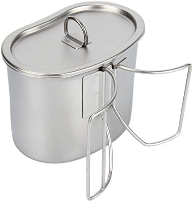 TargetEvo Stainless Steel 0.8QT Canteen Cup With Lid Portable Military Outdoor Sport Camping Hiking Backpacking Cup