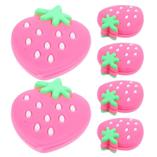 Amortiguador de tenis Toyvian con diseño de fresa para raquetas, pack de 6 piezas