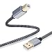 Nanxudyj Printer Cable 3ft,USB 2.0 Type A Male to B Male Braid Cables Scanner Cord High Speed USB Printer Cable Compatible with HP,Canon, Dell,Lexmark, Xerox, Samsung and More