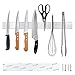 Ninonly Magnetischer Messerhalter Magnetleiste Messer Selbstklebend 40cm(16inch) Magnetleiste für Messer Küche Extra Starker Magnet Messerleiste Ohne Bohren Messerhalter Magnetisch Wandmontage