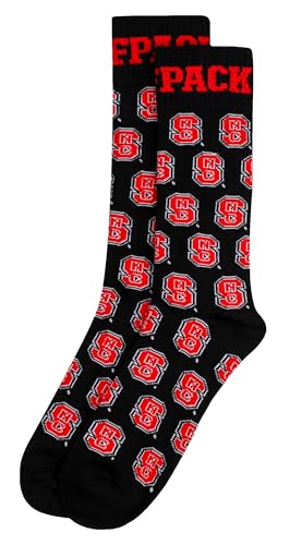 DB Fan Gear North Carolina State Wolfpack Black Dress Socks - NCAA Officially Licensed