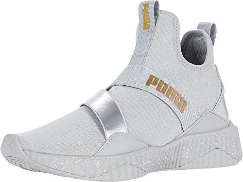 PUMA PUMA Womens Defy Metallic Slip On Training Sneakers Shoes - Grey - Size 5.5 M