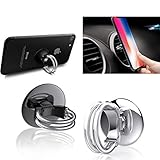 Phone Ring Holder, NEWVANGA 2 in 1 Universal Car Phone Grip Kickstand Finger Ring Stand & Air Vent Car Phone Mount with Strong Sticky Gel Pad for iPhone, Samsung Galaxy, Google Nexus and More (2 Pack)