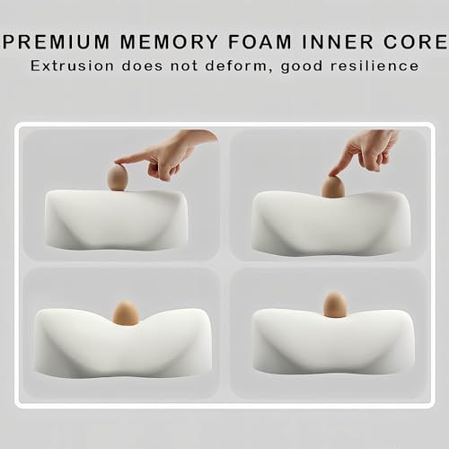CoolKo Car Headrest Neck Pillow Support Ergonomic, with Valve Stem Covers Accessory for Driving Seat Fatigue Relief Compatible with Model S X 3 Y & Cybertruck - 1 Piece - Thumbnail 4