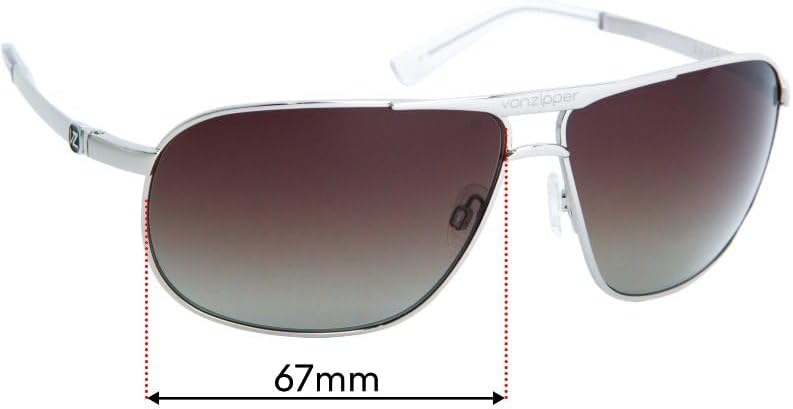 Sunglass Fix Replacement Sunglass Lenses Compatible for Von Zipper Skitch 67mm