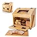 3J2 Discoveries Bread Box for Kitchen Countertop â€“ Large Wooden Bamboo Bread Box with Cutting Board (SELF-ASSEMBLY)