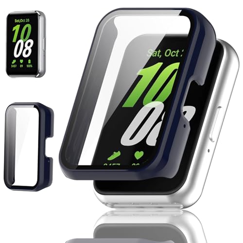 AIYYXX For Huawei Band 11/Band 11 Aluminum Edition �J�o�[ 3D ���p�G�b�W �����^ PC+�K���X�f�� ��̌^ �t�@�[�E�F�C�o���h11 �J�o�[ �Ή� �����ߗ� �L�Y�h�~ �w��h�~ �ȒP�Ɏ��t���E�� �S�ʕ�