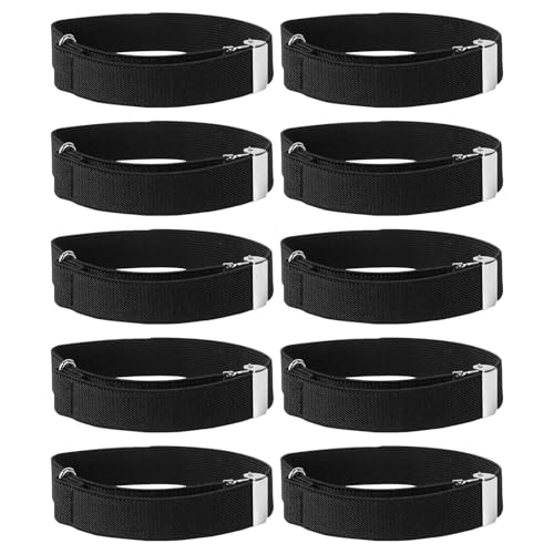 Ligas para mangas de camisa ajustables unisex pack de 5 pares de brazaletes elasticos