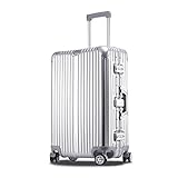 [ボンイージ] スーツケース アルミ・マグネシウム合金ボディ キャリーケース 機内持込 キャリーバッグ TSAロック付き 頑丈 軽量 静音 大容量 ビジネス 旅行出張 シルバー Silvery Lサイズ 約94L